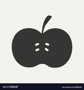 Flat in black and white mobile application apple vector image