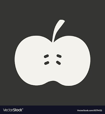 Flat in black and white mobile application apple vector image