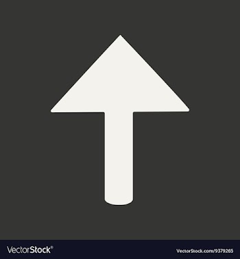 Flat in black and white mobile application arrow vector image