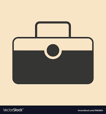 Flat in black and white mobile application bag vector image