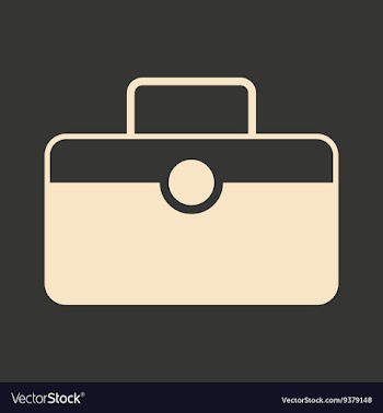 Flat in black and white mobile application bag vector image
