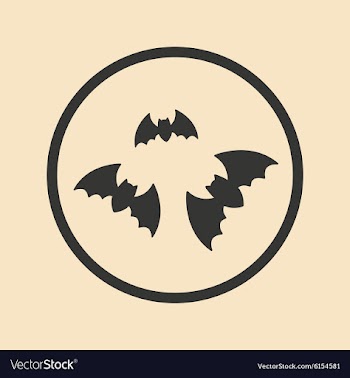 Flat in black and white mobile application bats vector image