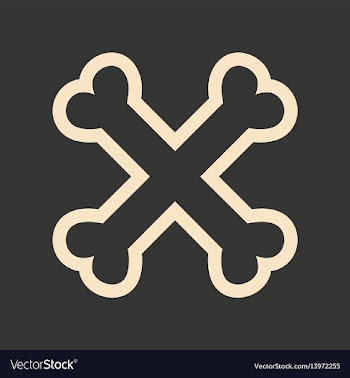 Flat in black and white mobile application bones vector image