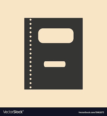 Flat in black and white mobile application book vector image