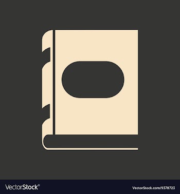 Flat in black and white mobile application book vector image