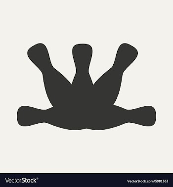 Flat in black and white mobile application bowling vector image