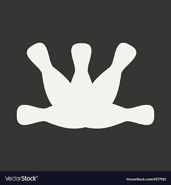 Flat in black and white mobile application bowling vector image