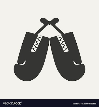 Flat in black and white mobile application boxing vector image