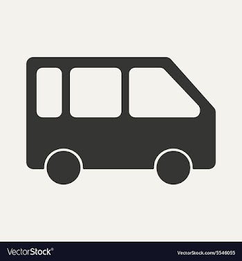 Flat in black and white mobile application bus vector image