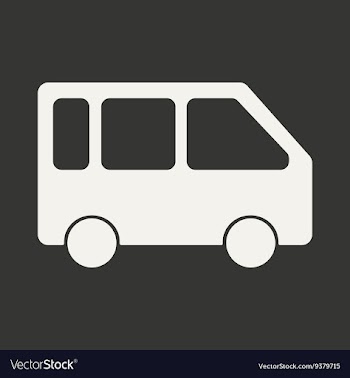 Flat in black and white mobile application bus vector image