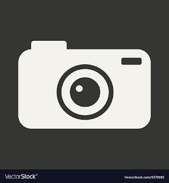 Flat in black and white mobile application camera vector image