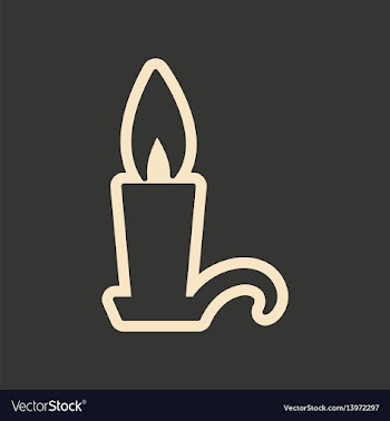 Flat in black and white mobile application candle vector image