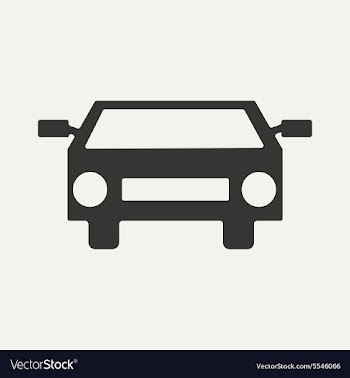 Flat in black and white mobile application car vector image