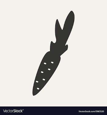Flat in black and white mobile application carrot vector image