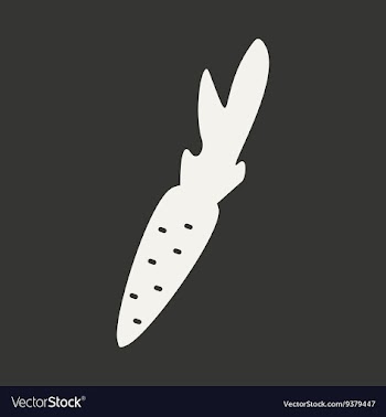 Flat in black and white mobile application carrot vector image