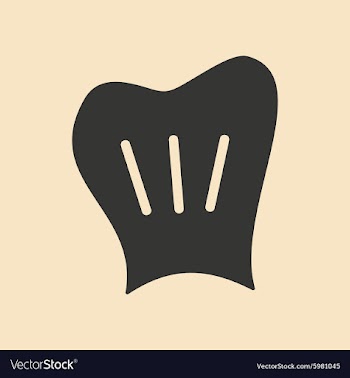 Flat in black and white mobile application chef vector image
