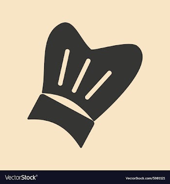 Flat in black and white mobile application chef vector image