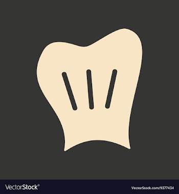 Flat in black and white mobile application chef vector image