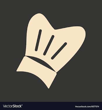 Flat in black and white mobile application chef vector image