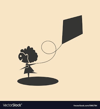Flat in black and white mobile application child vector image