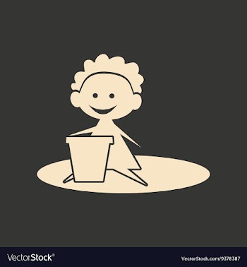 Flat in black and white mobile application child vector image