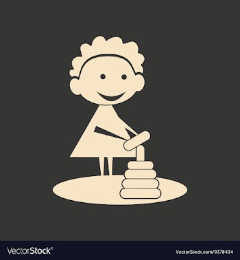 Flat in black and white mobile application child vector image