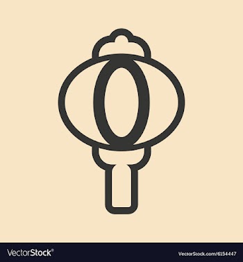 Flat in black and white mobile application Chinese vector image