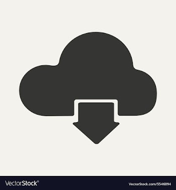 Flat in black and white mobile application cloud vector image