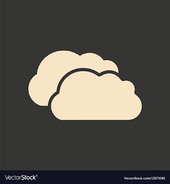 Flat in black and white mobile application clouds vector image
