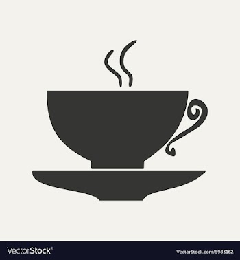 Flat in black and white mobile application cofee vector image