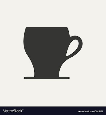 Flat in black and white mobile application cofee vector image