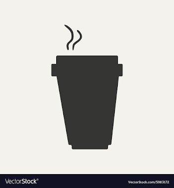 Flat in black and white mobile application cofee vector image