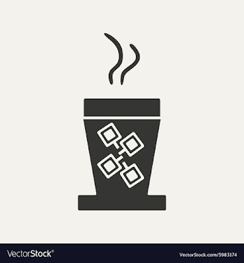 Flat in black and white mobile application cofee vector image