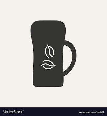 Flat in black and white mobile application cofee vector image