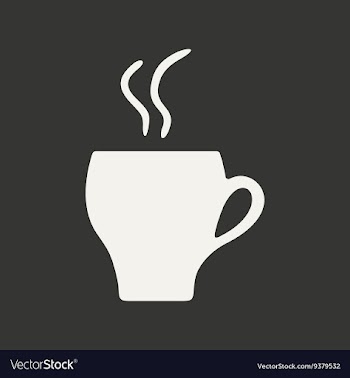 Flat in black and white mobile application cofee vector image