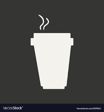 Flat in black and white mobile application cofee vector image
