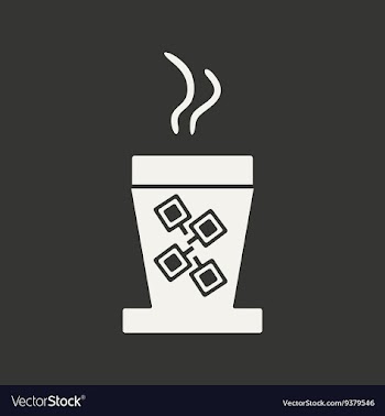 Flat in black and white mobile application cofee vector image