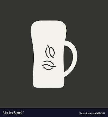 Flat in black and white mobile application cofee vector image