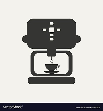 Flat in black and white mobile application coffee vector image