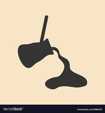 Flat in black and white mobile application coffee vector image