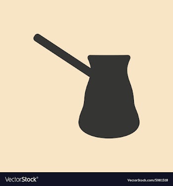 Flat in black and white mobile application coffee vector image