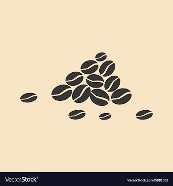 Flat in black and white mobile application coffee vector image