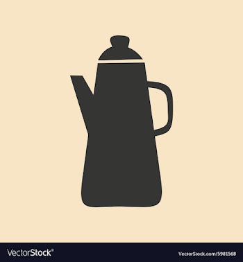 Flat in black and white mobile application coffee vector image