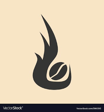 Flat in black and white mobile application coffee vector image