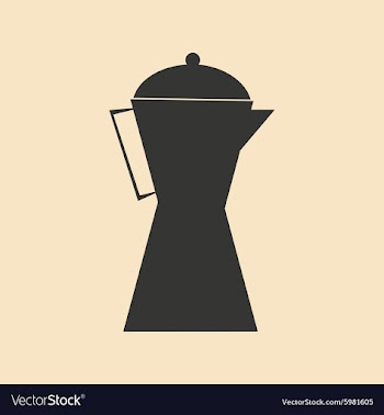 Flat in black and white mobile application coffee vector image