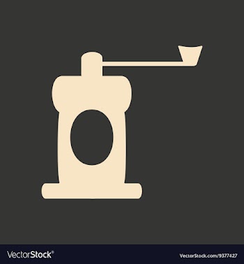 Flat in black and white mobile application coffee vector image