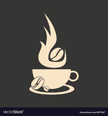 Flat in black and white mobile application coffee vector image