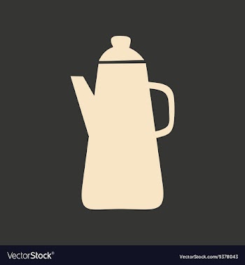 Flat in black and white mobile application coffee vector image