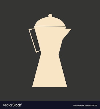 Flat in black and white mobile application coffee vector image