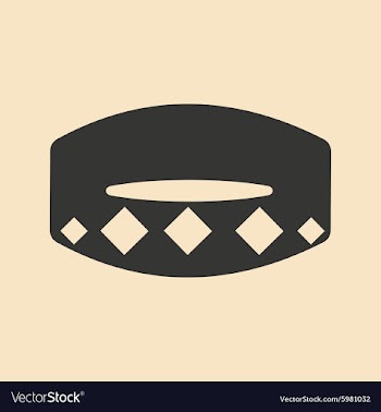 Flat in black and white mobile application collar vector image